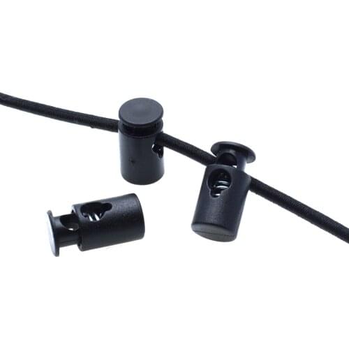 1000pcs/pack Mini Cord Lock Stopper Widely Used For Garment Accessories/Bags/Shoe Lace Black