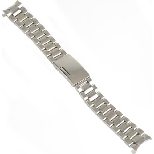 18mm 20mm 22mm 24mm Stainless Steel Strap Silver Wrist Watch Bracelet With Folding Clasp Hot Men Women Metal Watchband