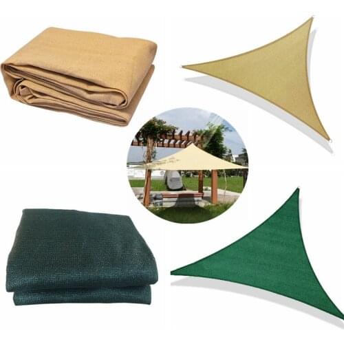6*6*6M Triangle Sun Shelter Encrypt Thicken Sun Shade Net Courtyard Balcony HDPE Awning Outdoor Sunscreen Net