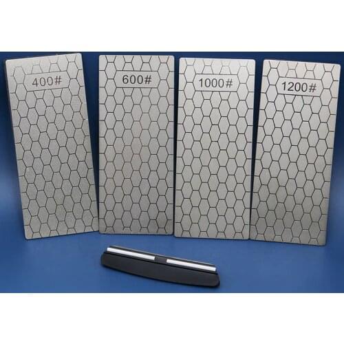 1- 4Pcs Set Grit 400 600 1000 Diamond Knife Sharpener Sharpening Stone Grinding Kitchen Tools Accessories Gadgets bar Whetstone