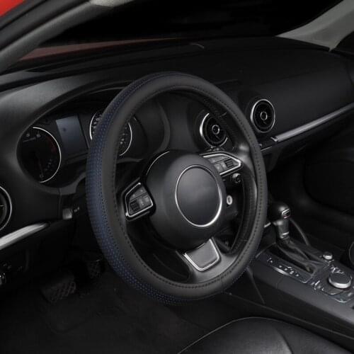 AUTOYOUTH Car Steering Wheel Cover PU Leather Fashion Automobiles Interior Accessories Anti-Slip Odor Free Fit for 38CM Diameter