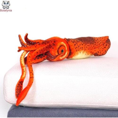 BOLAFYNIA Children Plush Stuffed Toy Beach dolls marine series simulation squid Baby Kids Toy for Christmas Birthday Gift