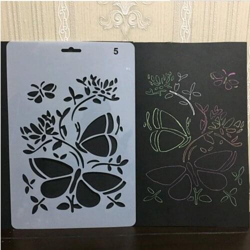 ENO Greeting Butterfly stencil plastic embossing stencil scrapbooking diy wall stencil art