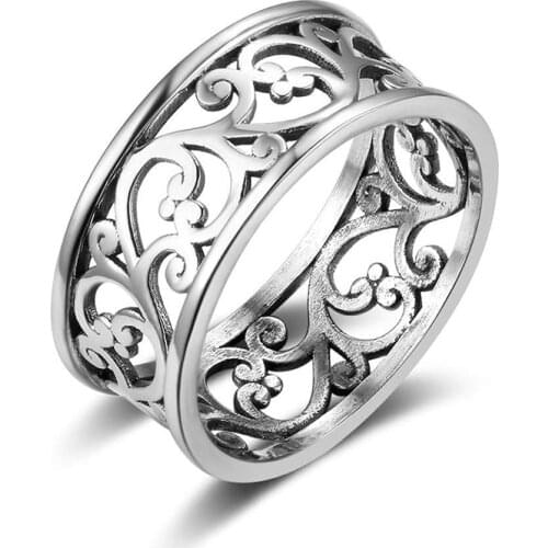 FDLK 2020 New Simple Women Ring Vintage Hollow Flower Vine Rings For Women Accessories Jewlery Party Girl Gift