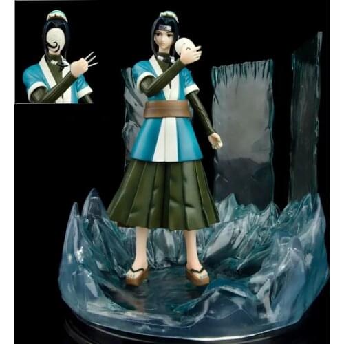 Anime Naruto GK Haku Action Figures Magic Mirror Ice Crystal White Vinyl Doll Momochi Zabuza Retinue Collection Model Toy