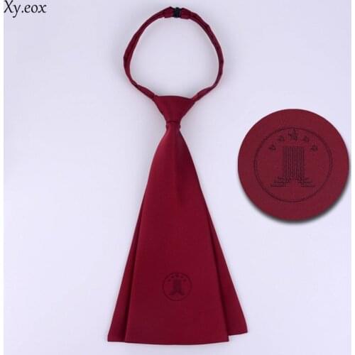 Lawyer Style Tie Unisex Formal Wear Law Firm Law Firm Mark Tie High Density Yarn Wine Red Chic Necktie