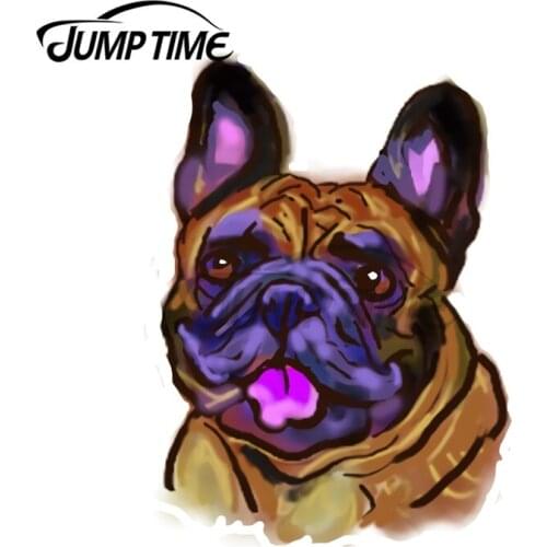 JumpTime 13 x 10.2cm The Happy French Bulldog Love of My Life Decal Surfboard Windshield Car Stickers Refrigerator Car Wrap