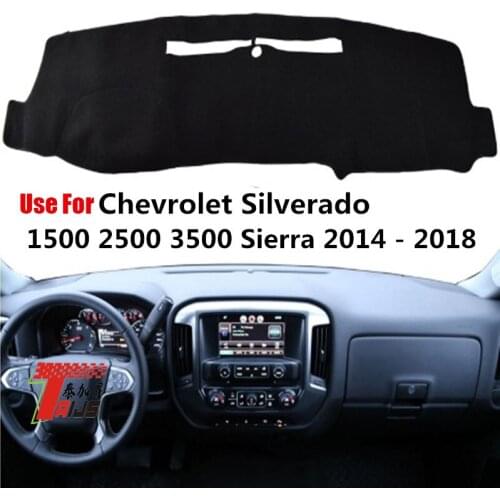 TAIJS Factory Classic Polyester Fibre Car Dashboard Cover For Chevrolet Silverado1500 2500 3500 Sierra2014-2018 Left hand drive
