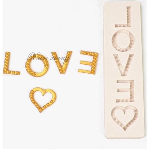 LOVE 3D Silicone Mould Fondant Kitchen Cake Decorating Mold For Chocolate Baking Tools Pastry Kitchen Baking Accessories M2141