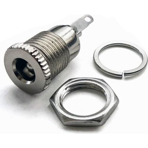 Metal 5.5*2.1MM 5.5x2.5MM DC Power Outlet Connectors Panel DC Jack Socket Female Plug Adapter Terminal Blocks 5.5x2.1