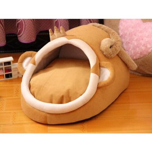 Cute fashion dogs cats house doggy winter warm soft beds puppy washable kennels supplies pet dog cat sofas products pets litter