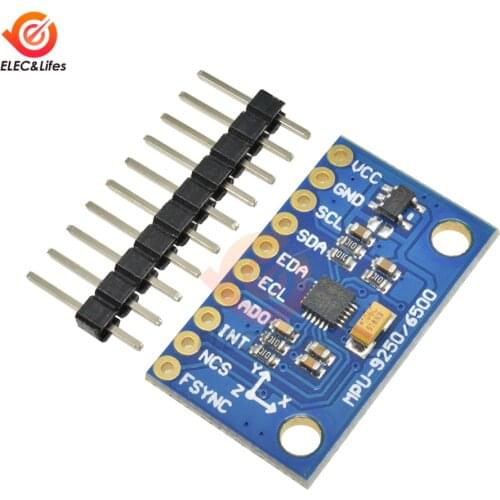 MPU-9255 I2C MPU9255 Three-Axis Gyroscope+Accelerator+Magnetometer Sensor Board 16-bit AD Converter Module GY-9255 IIC/I2C 3-5V