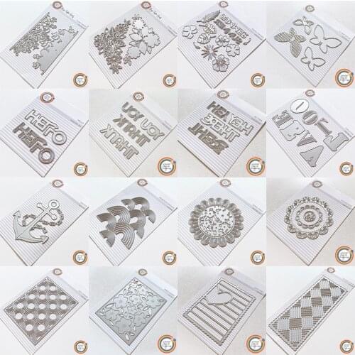 MT Flower Letters Background Metal Cutting Dies Cut Die Scrapbook Photo Album Decorative Embossing Stencils Paper Card Craft