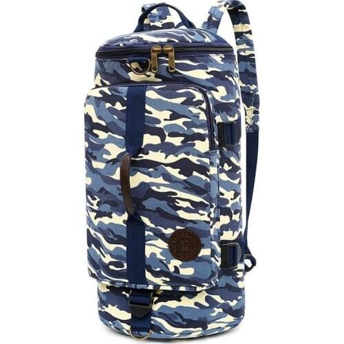 Camouflage Canvas Mens Backpack Large-capacity Three-purpose Portable Travel Bag Excursions Student Backpack 2021