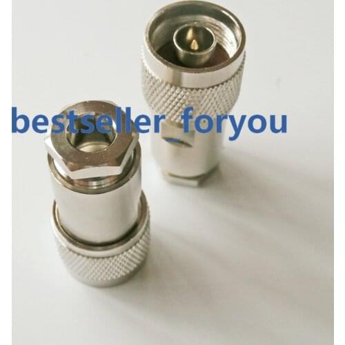 N Male Plug Clamp For RG5 RG6 5D-FB LMR300 Cable RF Connector