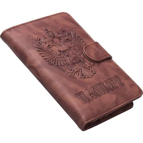 Swdvogan New Russian Passport Cover Women Men Passport Holder Travel Covers for Passport hasp passport case card holder Wallets