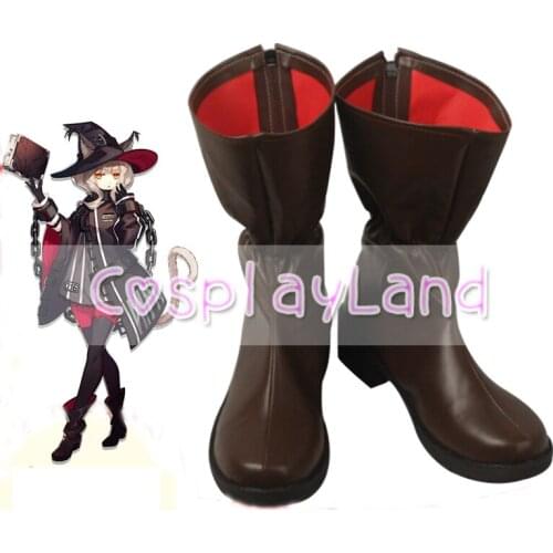 Arknights Haze Cosplay Boots Shoes Brown Women Shoes Costume Customized Accessories Halloween Party Shoes
