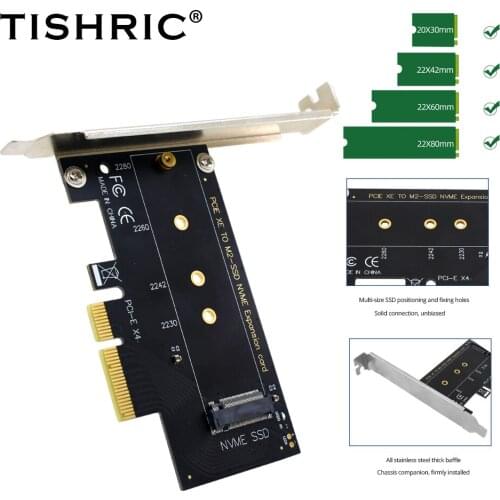 M.2 SSD NVME To PCIE 4X Adapter PCI-E X4 M Key SSD M2 NVME PCI Express 4X 8X 16X Converter Card For 2230/2242/2260/22x80 M2