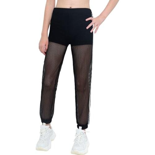 Toddler Girls Casual Sports Pants Gym Running Pants Trousers Sportswear Clothes Breathable Mesh Athletic Jogger Pants Quick Dry