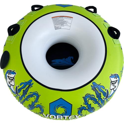 Durable 1 Rider Inflatable Towable Snow Sled Tube with Nylon Cover