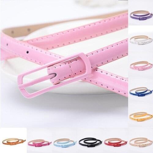Thin Leather Female Belt Strap Thin Style Adjustable Faux Leather Women Waist Belt for Daily Wear Women Belts Ladies Dress Belts
