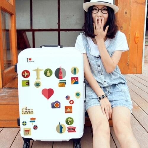 Retro Travel label boarding pass air tickets creative suitcase sticker for laptop luggage bags bicycle cool phone Fridge murals