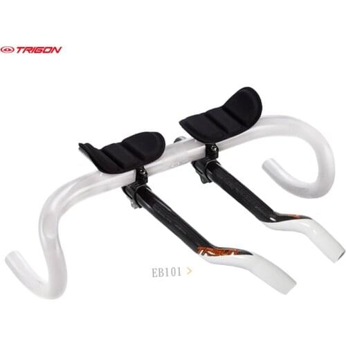 TRIGON EB101 full carbon fiber ultra light Time Trial Tri Triathlon bike bicycle TT bars aero bars rest handlebar White
