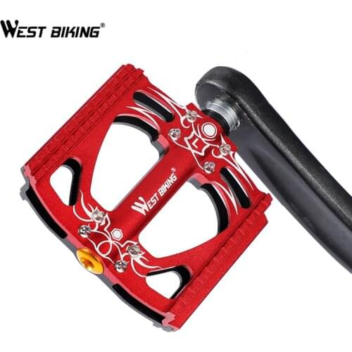 WEST BIKING Bicycle Pedals Anti-slip Aluminum Alloy Mounta MTB Road Bike Pedal Sealed Bearing Bicicleta Cycling Bike Pedals