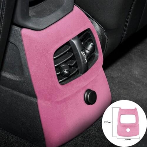 For BMW F60 2018-2020 Alcantara Suede Wrap Car Back Air Vent Conditioning Outlet Panel Trim Stickers Cover Mouldings Styling