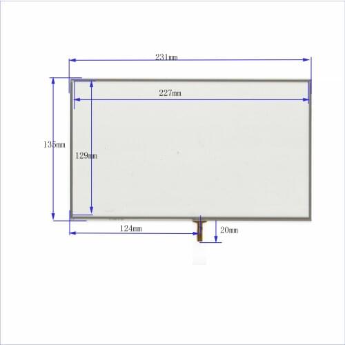 ZhiYuSun 231mm*135mm 10.2inch 4-wire resistive touch panel for Car DVD, 231*135 this is compatible AT 070 AI 10.2