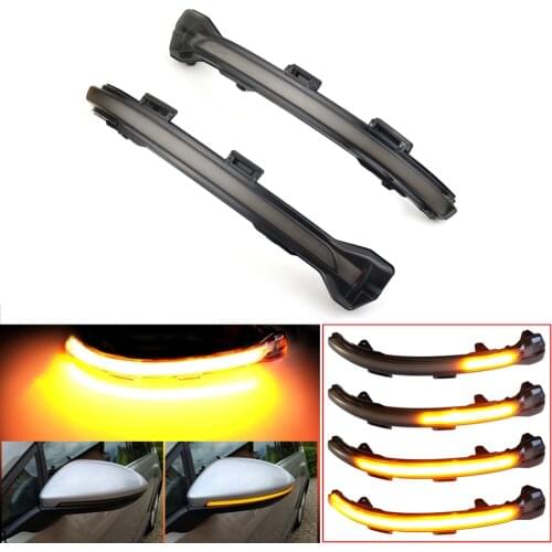 2PCS For VW Golf MK7 7.5 7 GTI R GTD Dynamic Blinker LED Turn Signal For Volkswagen Rline Sportsvan Touran Side Mirror Light