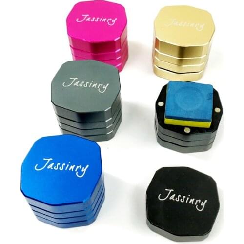Free shipping Jassinry 2019 5colors optional Splicing Magnetic Holder with chalk Billiards Pool chalk case Billiard Accessories