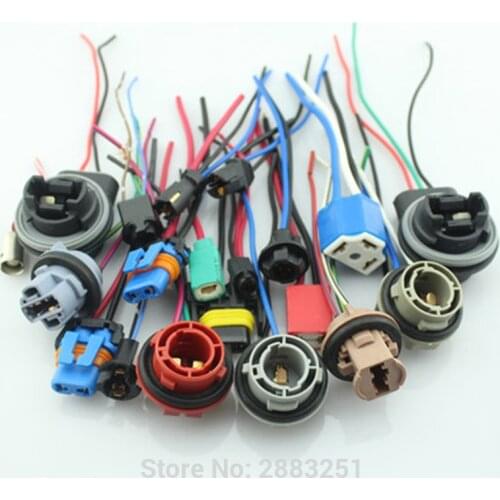 Free Shipping Various Car LED Lamp Holder Bulb Base Sockets HB4 HB3 H11 H7 H4 H3 H1 T10 T20 for opel audi dodge ford accessory