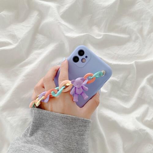Bear Bracelet For OnePlus 7 8 Pro 6T 7T Cartoon Phone Case
