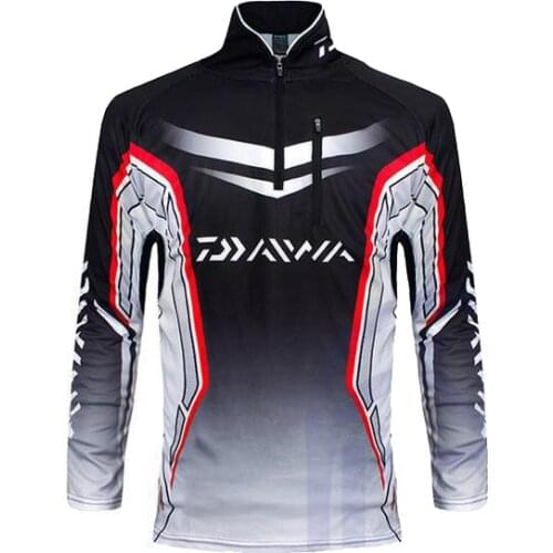 Brand DAIWA Fishing Clothes Men Long Sleeve Outdoor Shirts Breathable Quick Dry Anti-UV Clothing Sports Vest