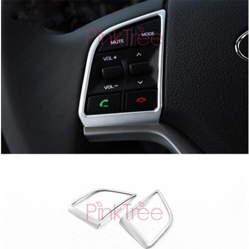 For Hyundai Tucson 3th 2015 2016 Car Steering Wheel Sequins Cover Interior Decoration Trim Car Accessories