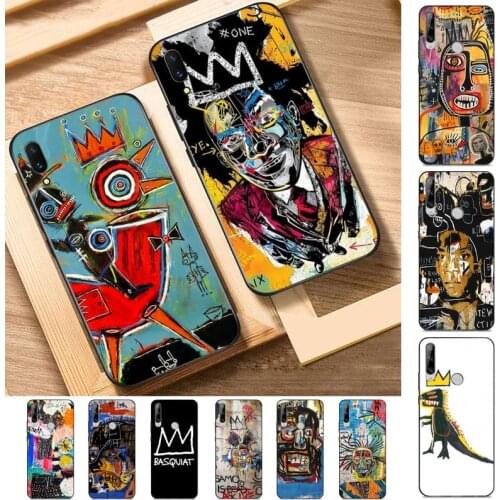TOPLBPCS Jean-Michel Basquiat Art Graffiti Fashion Phone Case for Huawei Y 6 9 7 5 8s prime 2019 2018 enjoy 7 plus