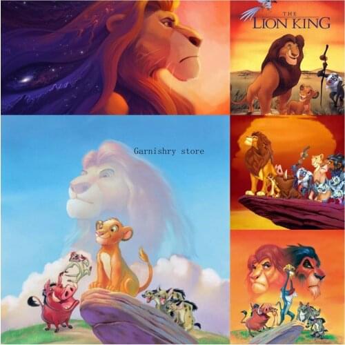 Disney Lion King Diamond Painting 5D DIY Mosaic Cross Stitch Kits Diamond Embroidery Childrens Room Home Decor