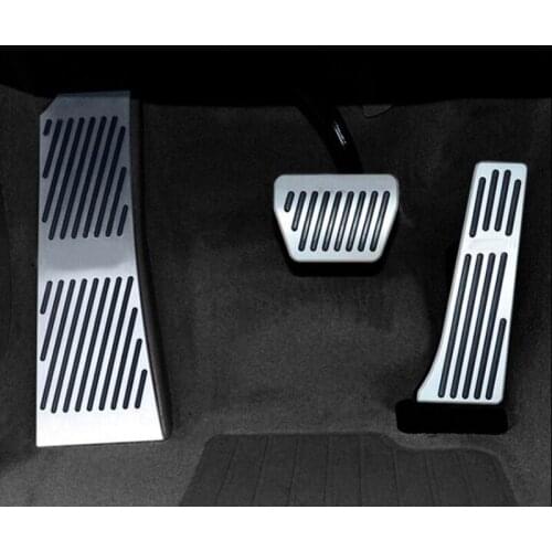 For BMW New 5 6 7 series GT Touring X3 X4 Aluminum alloy Gas Fuel Brake Footrest Pedal Plate Pad AT Car Accessories with logo