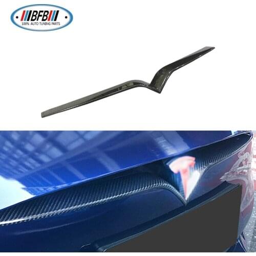Dry Carbon Front Grille Decoration Trims Sticker Fit for Tesla Model S 2016-2018