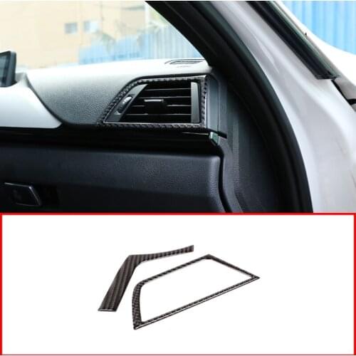 Soft Carbon Fiber Side Air Vent Frame Trim Stickers For BMW 3 Series GT F30 F33 F34 F36 2013-2018 Left Hand Drive