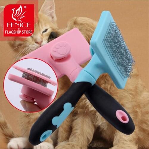 New design Pet Dog Cat Needle Comb Self Quick Clean Dog Hair Removal Shedding Hair Tool Brush Pet Supplies