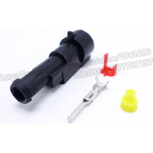 1.5 Series One Pin Way Enhanced Seal Waterproof Female Electrical Wire Connector Plug AMP 282103-1