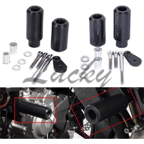 Fit For KAWASAKI ZX-6 636 2005-2006 Carbon fiber paint Motorcycle Frame Sliders Falling Crash Engine Protector Black
