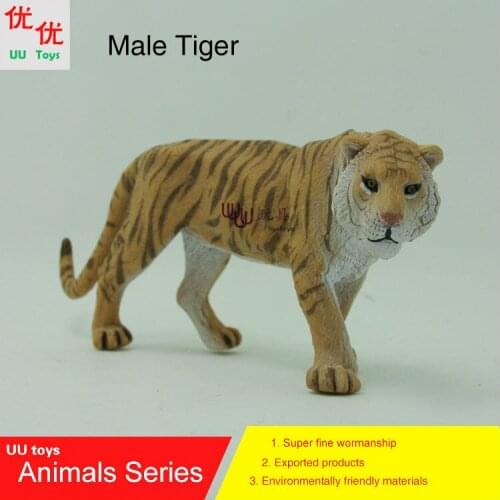 Hot toys:Male Tiger Simulation model Animals kids toys children educational props