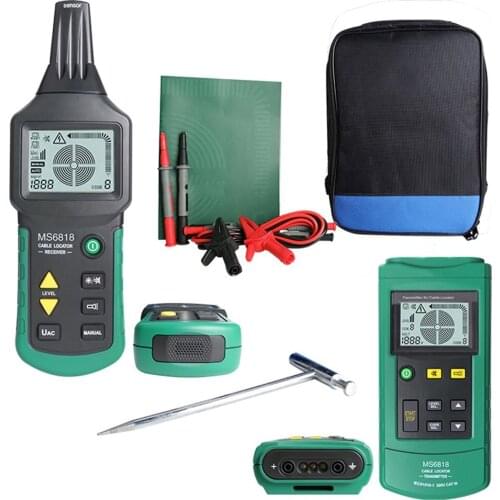 Portable Professional Wire Cable Tracker Metal Pipe Locator Detector Tester Line Tracker Voltage 12~400V MS6818