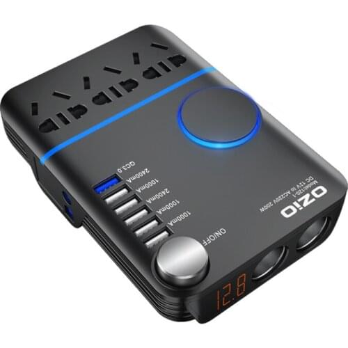 Power Inverter DC 12V to 220V AC Car Inverter Outlets with USB Port Charger Portable Converter for Laptop Inverters & Converters