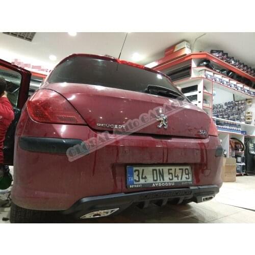 For Peugeot 308 Diffuser 2007 2008 2009 2010 2011 2012 2013 Rear Bumper Extension Attachment Car Auto Accessory Universal Sport