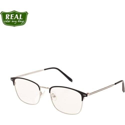 REAL Fashion Men Women Glasses Metal Classic Frame Myopic Glasses Optical Glasses Eyewear Half Frame Eyeglass Frames Unisex