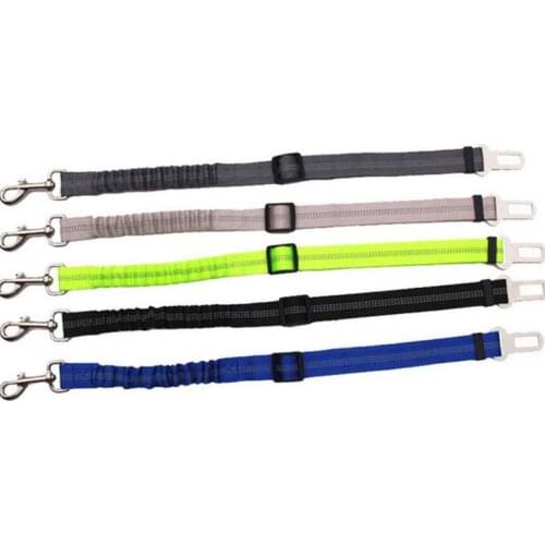 Pet Dog Safety Vehicle Car Seat Belt Elastic Reflective Dog Seatbelt Harness Lead Leash Clip Levert LX2312